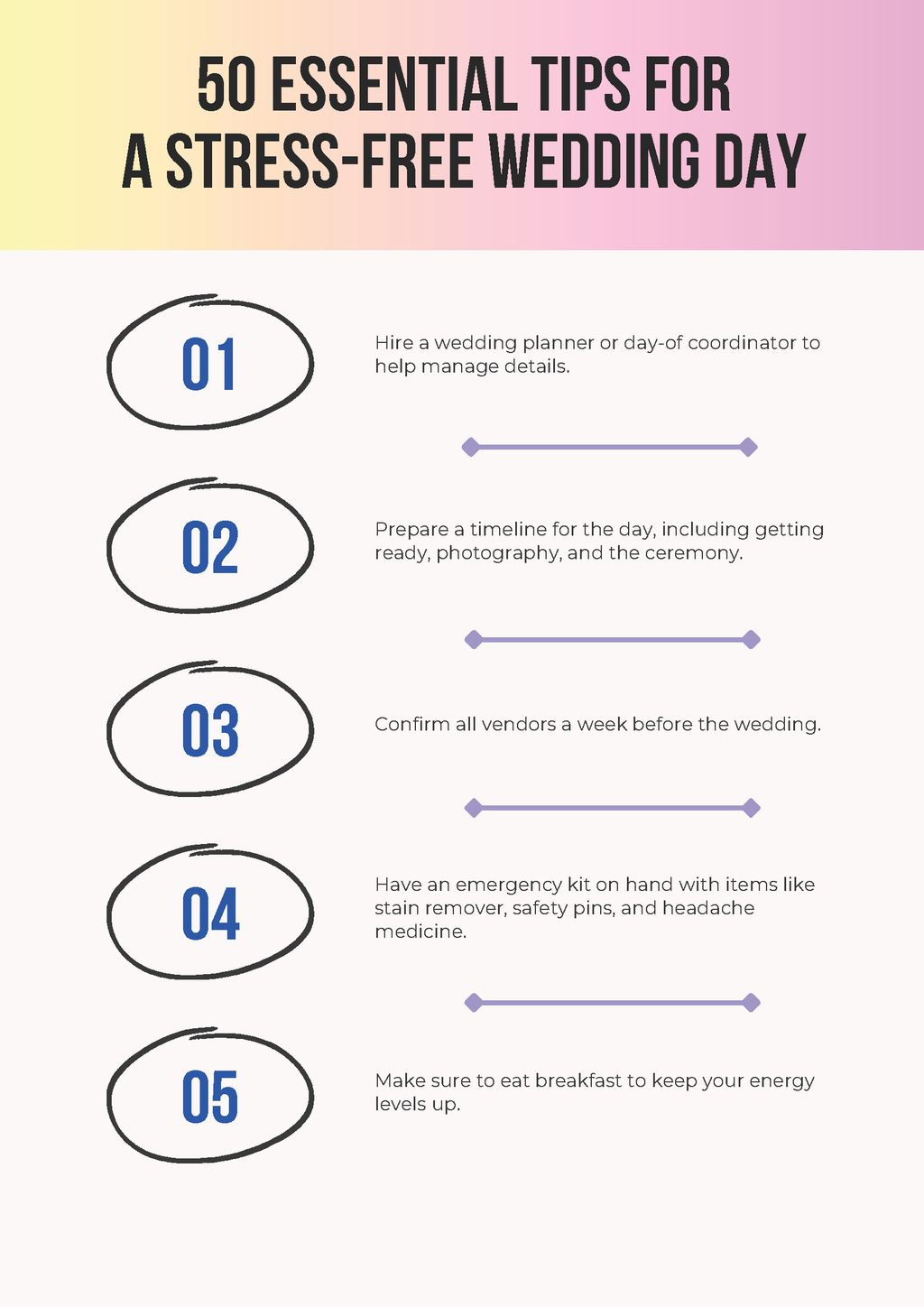 50 Essential Tips for a Stress-Free Wedding Day