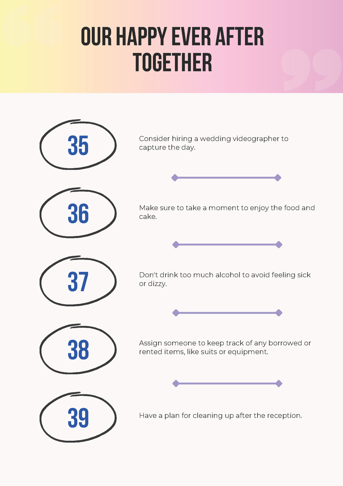 50 Essential Tips for a Stress-Free Wedding Day
